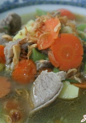 Foto resep Sup sapi ceria Sederhana