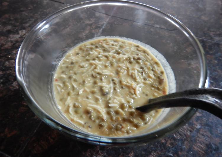 Moong Beans and Coconut Flake Soup