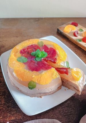 Foto resep Plum Orange Velvet Pudding