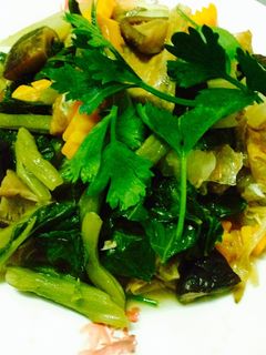 Hình của món Rau củ kho chay.