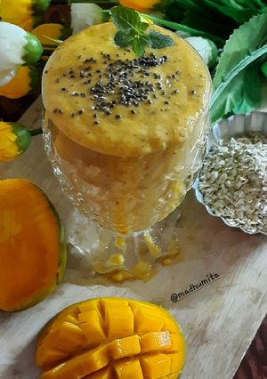 ম্যাঙ্গো ওটস স্মুদি(Mango Oats Smoothie Recipe in Bengali) রেসিপির প্রধান ছবি