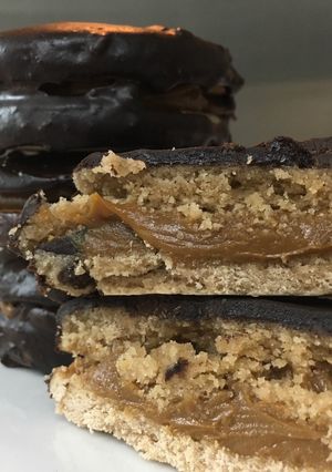 Una foto de Alfajores de chocolate