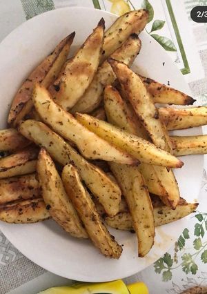 Foto resep Rosemary roasted potato wedges (kentang wedges panggang rosemary