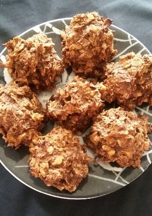 A picture of Healthy Vegan Almond Joy Inspired Cookie Balls.