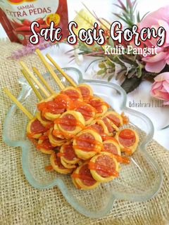 Foto resep Sate Sosis Goreng Kulit Pangsit 🍡