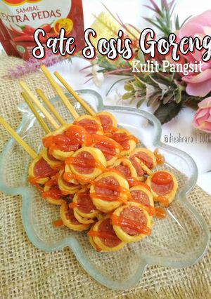 Foto resep Sate Sosis Goreng Kulit Pangsit 🍡