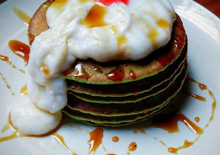 Resep Fluffy Pancake Pandan saos Kinca Mudah