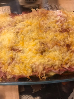 Una foto de Jamón cocido gratinado
