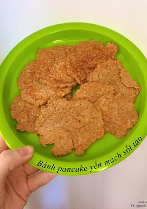 Hình của món Bánh pancake yến mạch sốt táo - bé ăn dặm.