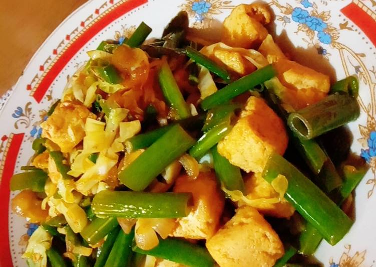 Resep Tumis bunga bawang cabe ijo Anti Gagal