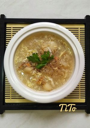 Hình của món Súp cồi sò điệp.