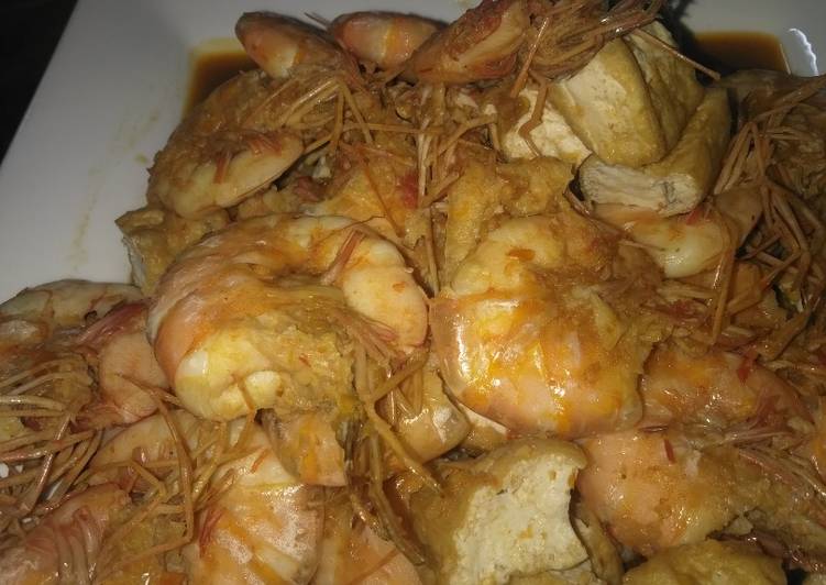 Tumis Udang Tahu