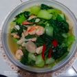 Tumis sawi sendok,bakso,udang