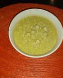 Crema de brócolis y verduras.