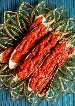 Foto resep Terung Bakar Teflon Sambal Terasi
