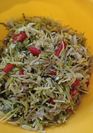 Foto resep Tumis bunga pepaya ikan teri