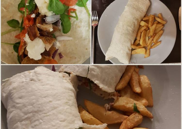 My Southern fried chicken and Crispy Bacon Wrap. 