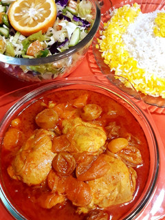 عکسی از دستور خورش آلو قیصی