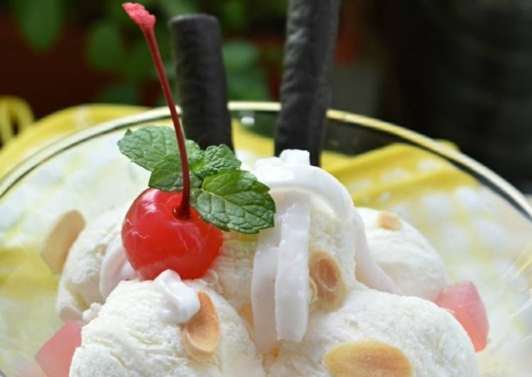 Langkah Mudah untuk Menyiapkan Coconut ice cream 🍧 yang Enak