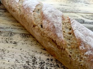 Quick-to-Make No Knead French Style Bread with Oat & Lentil Flour