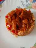 Ensalada de arroz con calamares a la americana en conserva