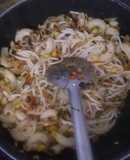 Chowmin pasta for veg sizzler