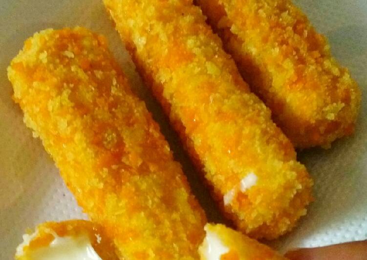 Cara Membuat Mozarella cheese stick yang Gurih