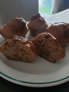 Una foto de Muffins de banana y nueces low carb