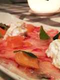 Red Shrimp Carpaccio with Burrata and Pink Grapefruit