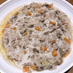A picture of Steam Minced Pork with Preserved Veggies.