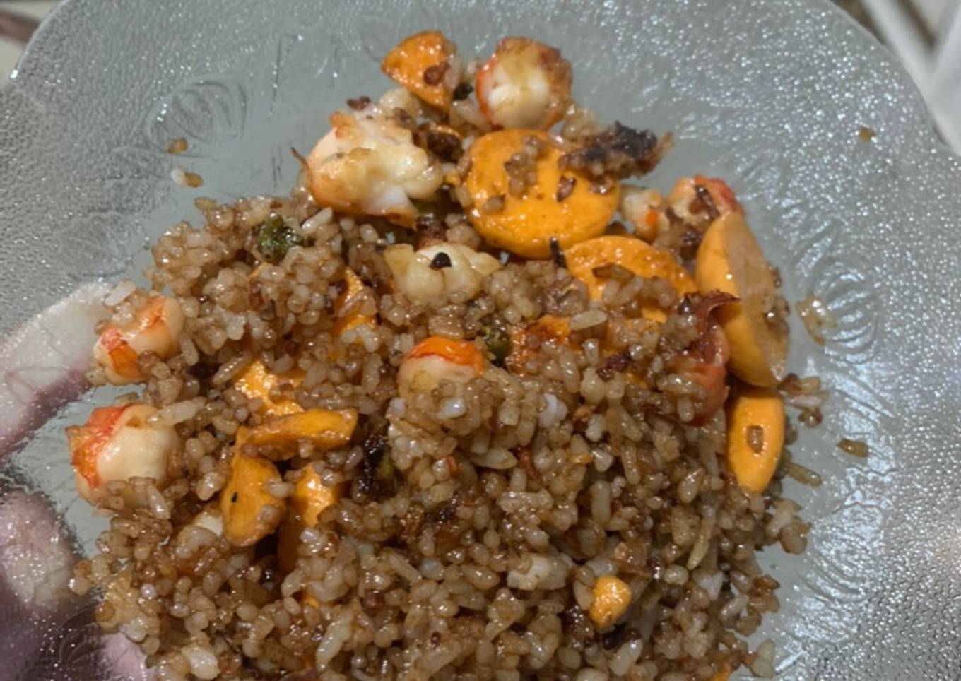Nasi goreng udang simpel