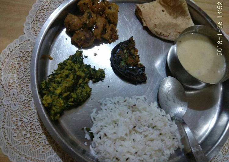 5 Easy Dinner Lunch thali