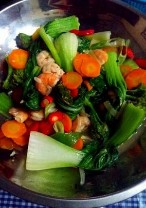 Foto resep Tumis pakcoy udang