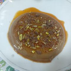A picture of Custard coffee caramel pudding.