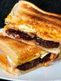 My Smokey Bacon, Black Pudding & fried Egg Toasted Sandwich 🥰