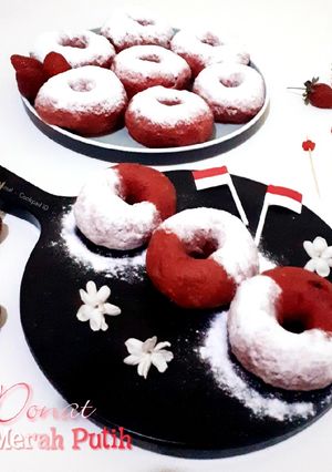 Foto resep Donat Merah Putih