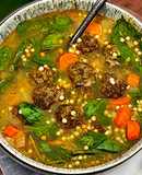 Moroccan Wagyu Beef Meatball Soup