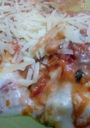 Una foto de Canelones de verdura, ricota y nuez