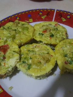 Una foto de Muffin de brócoli y coliflor
