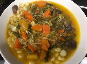 Una foto de Sopa o Puchero Peruano