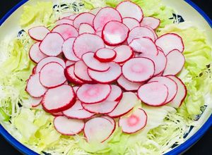 Una foto de Ensalada de Rabanito con Lechuga y Repollo! 🥗