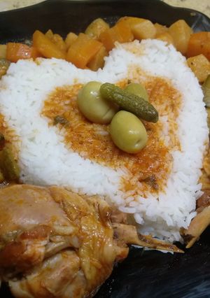 صورة لوصفة ارز بالخضار
