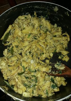 Una foto de Revuelto de papas con huevo