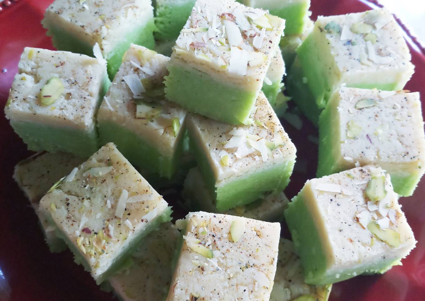 Paneer Pista Barfi