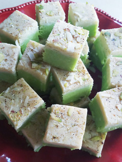 A picture of Paneer Pista Barfi.
