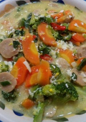Foto resep Capcay kuah telur