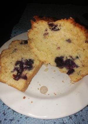 A picture of Blueberry cake #my valentines recipe.
