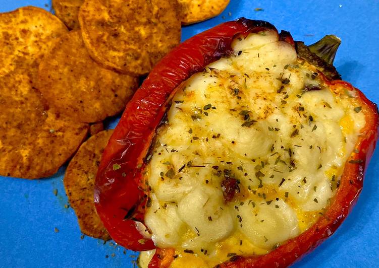 Pizza con base de pimiento