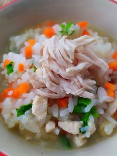 รูปของ ข้าวต้มอกไก่ฉีก