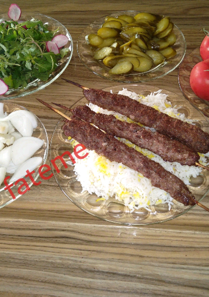 عکسی از دستور کباب کوبیده فوری